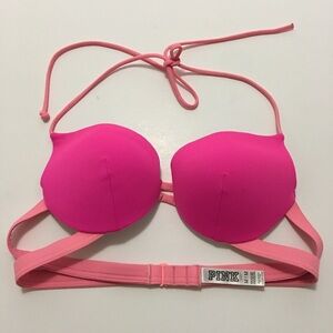 PINK Victoria's Secret 2 Tone Pink Strappy Bikini Top